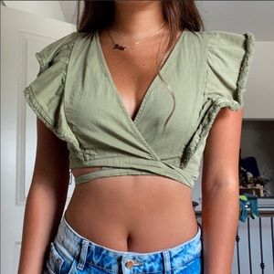 Princess Polly Cropped Tie Top